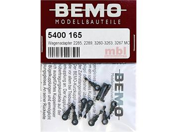 Bemo 5400 165 Kurzkupplung Wagenadapter, L=10,5mm (Code F), 10 Stück - H0m (1:87)