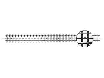 Bemo 9121 000 Flexgleis Holzschwelle, Bausatz 1 m, Spurweite 22,2 mm - 0m (1:45)