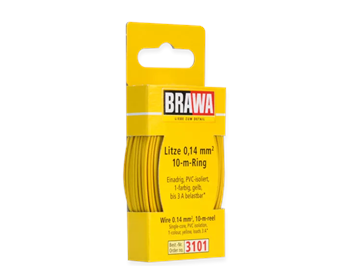 Brawa 3101 Litze 0,14 mm², gelb, 10 m