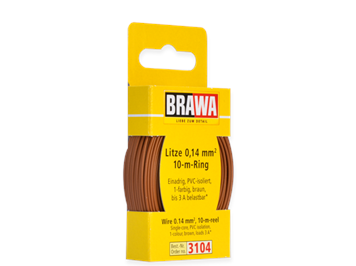 Brawa 3104 Litze 0,14 mm², braun, 10 m