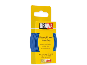 Brawa 3105 Litze 0,14 mm², blau, 10 m