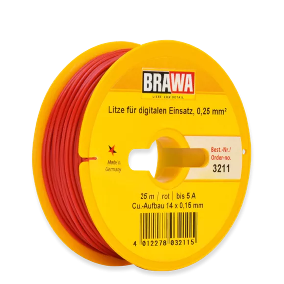 Brawa 3211 Litze für digitalen Einsatz, 0,25 mm², rot