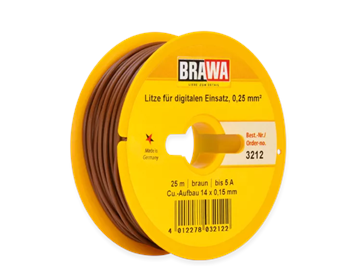 Brawa 3212 Litze für digitalen Einsatz, 0,25 mm², braun