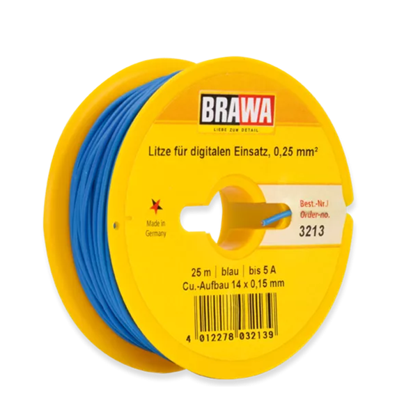 Brawa 3213 Litze für digitalen Einsatz, 0,25 mm², blau