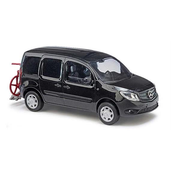 Busch 50661 Mercedes-Benz Citan, Kombi mit Fahrradtra¨ger und Mountainbike, Bj. 2013 HO