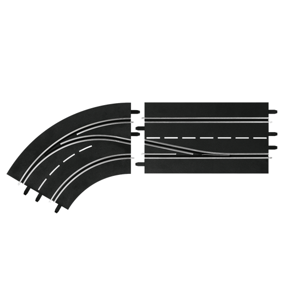 Carrera 20030362 D132, D124 Spurwechselkurve links, innen nach außen