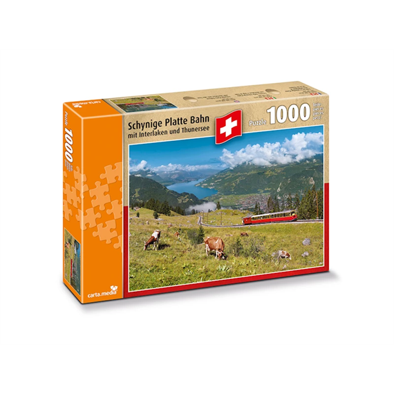 Carta.Media 7269 Puzzle Schynige Platte Bahn, mit 1000 Teilen im Format 70 x 50cm