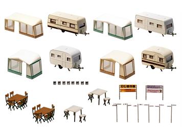 Faller 130503 Camping-Wohnwagen-Set - H0 (1:87)