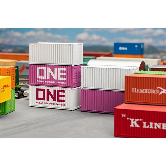 Faller 182052 20' Container ONE, 5er-Set - H0 (1:87)