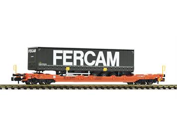 Fleischmann 6660040 Taschenwagen T5, Wascosa, mit LKW-Auflieger "Fercam" - N