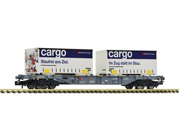 Fleischmann 865244 Containertragwagen, Gattung Sgnss "CARGO" der SBB, N (1:160)