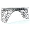 HACK 19010 H0 Hochbogenbrücke, Müngstener Brücke Mittelteil, 2-gleisig, 60 cm M60