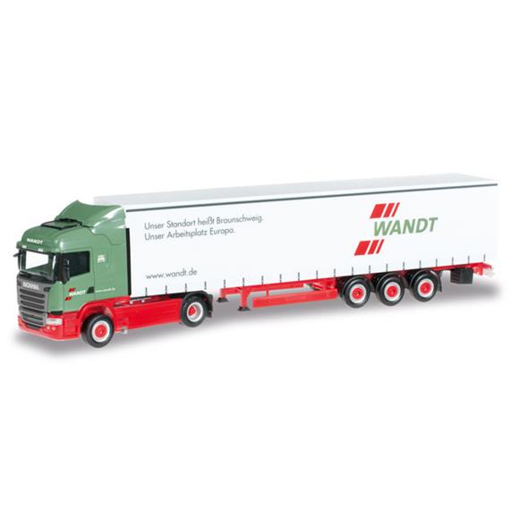 Herpa 303996 Scania R'13 HL Gardinenplanen-Szg. "Wandt" HO