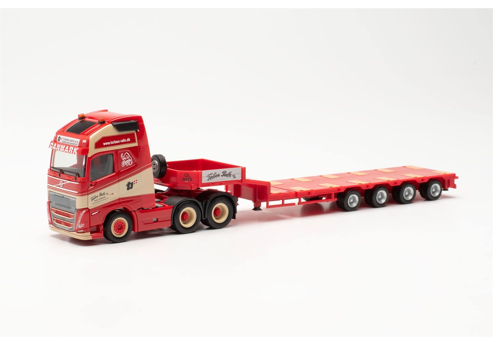 Herpa 316354 Volvo FH 16 Gl XL 2020 6x4 Semitieflade Sattelzug Torben 