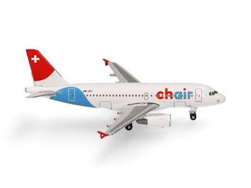 Herpa 537926 Chair Airlines Airbus A319 – HB-JOJ - Massstab 1:500