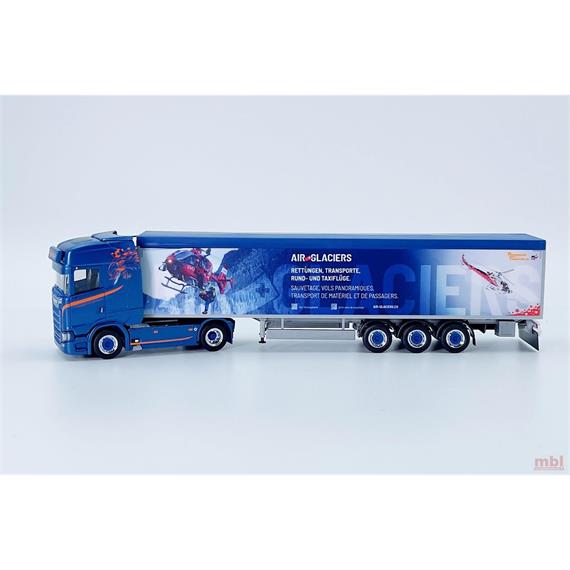 Herpa 957229 Scania CS20 HD Schubboden-Sattelzug "Rüegsegger/Air Glacier" (CH) - H0 (1:87)