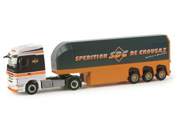 Herpa MB A LH08 Glastransporter Spedition SDC De Crousaz