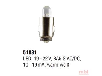 Kahlert 51931 19V LED-Birne mit Knagge, E5,5, 2 Stück