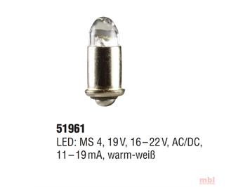 Kahlert 51961 LED Steckbirne 19V, klar, MS4, 2 Stück