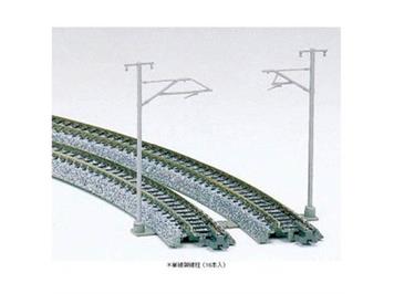 Kato 23-059-1 Oberleitungsmasten Beton 1-gleisig, 16 Stück