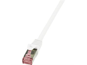 LogiLink CQ2091S RJ45 Netzwerkkabel, Patchkabel CAT 6 S/FTP, 10.00 m, weiß, geschirmt