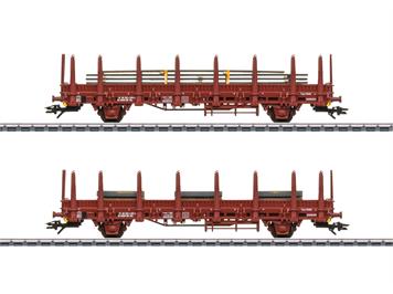 Märklin 46932 2 zweiachsige Rungenwagen Bauart Kbs der SNCB - H0 (1:87)