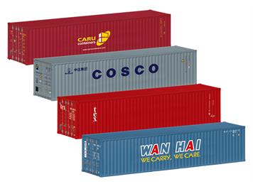 Märklin 76552 Container-Set 40ft.-Standard-Boxcontainer unterschiedlicher Firmen - H0