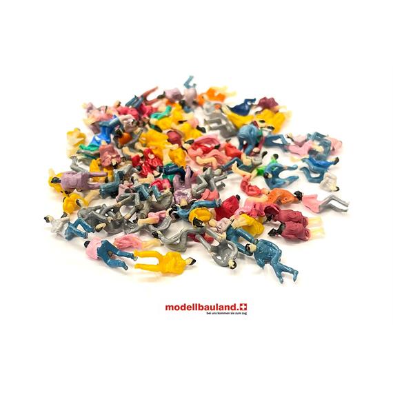 MAZERO 13 20 00 100 sitzende Figuren - für H0 (1:100, ideal passend in 1:87-Personenwagen)