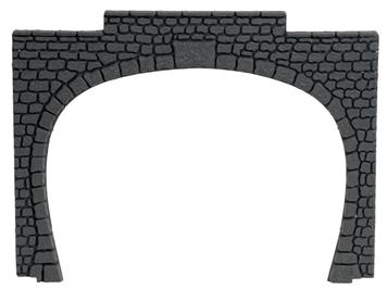 Noch 60020 Tunnel-Portal 2-gleisig, Granit 15,5 x 12,5 cm, Kunststoff, 2 Stück - H0 (1:87)