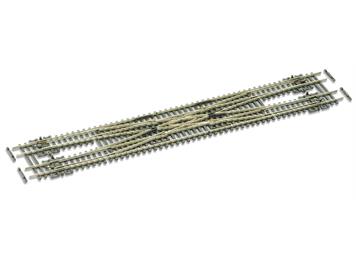 Peco SL-E383F Code 55 Doppelte Gleisverbindung (Hosenträger), electrofrog - N (1:160)
