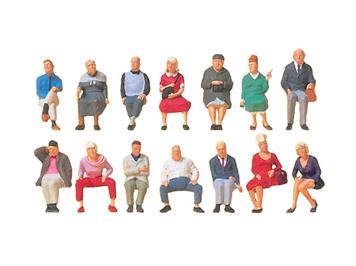 Preiser 10524 Sitzende Reisende (12 Figuren) HO