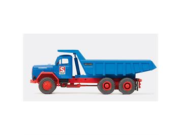 Preiser 31313 Muldenkipper blau Magirus F230D22 (Bausatz) - H0 (1:87)