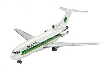 Revell 63946 Modell Set Boeing 727-100 Germania 1:144 mit Farben, Leim und Pinsel