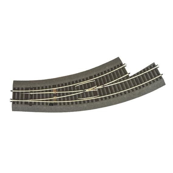 Roco 42572 Bogenweiche links BWl3/4 mit Handantrieb, mit Bettung - H0 (1:87)