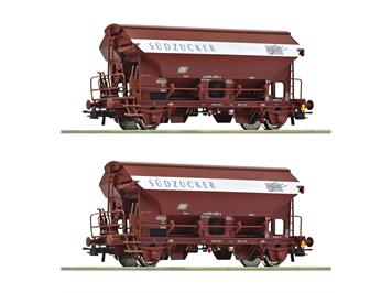Roco 6600124 2-tlg. Set: Schwenkdachwagen, DB, "Südzucker" - H0 (1:87)