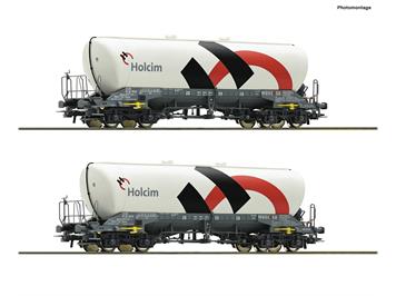 Roco 76138 2-tlg. Set: Silowagen, Wascosa/Holcim - H0 (1:87)