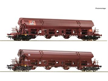 Roco 77036 2-tlg. Set: Schwenkdachwagen, DB - H0 (1:87)