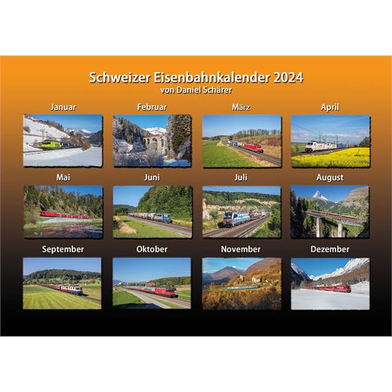 Schweizer Eisenbahnkalender 2025 von Daniel Schärer