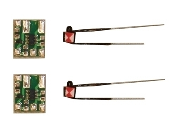 Tams 53-00100-02-H Zugschlussbeleuchtung ZSB-2, 2 LED-Zugschlusslaternen, H0, H0m, H0e, TT