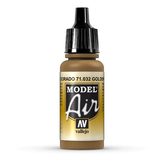 Vallejo 71.032 Model Air 17ml, GOLDEN BROWN