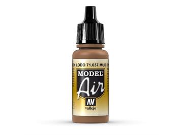 Vallejo 71.037 Model Air 17ml, MUD BROWN