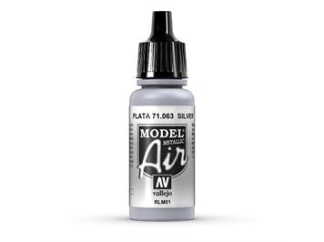 Vallejo 71.063 Model Air 17ml, SILVER RLM01