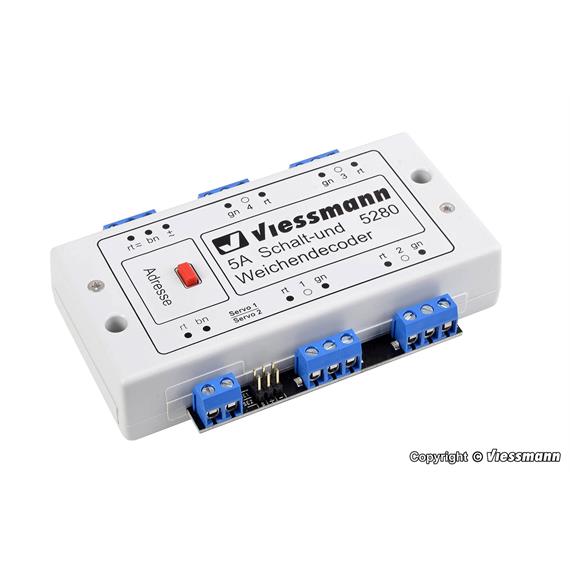 Viessmann 5280 Multiprotokoll Schalt- und Weichendecoder DCC/MM