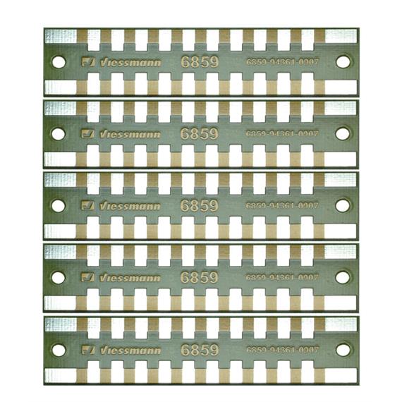 Viessmann 6859 Löt-Verteilerleisten 2-polig, 5 Stück