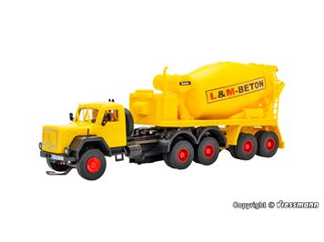 Viessmann 8013 MAGIRUS DEUTZ 3-achs Eckhauber mit Betonmischauflieger - H0 (1:87)