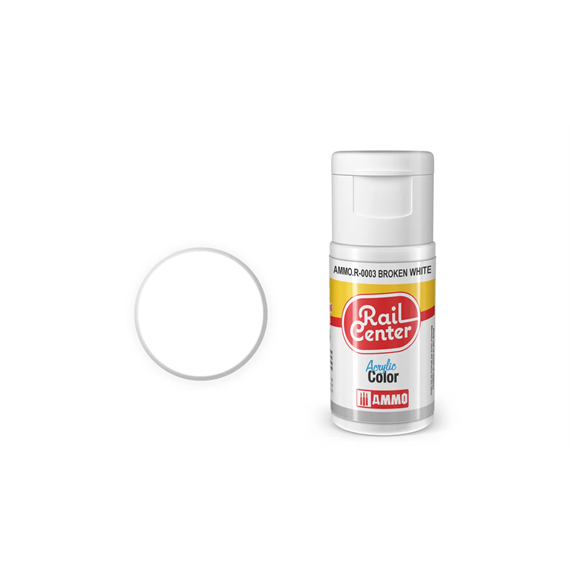 AMMO R-0003 Rail Center Weiß, matt, Acrylfarbe, 20 ml
