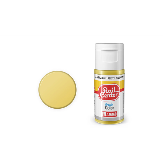 AMMO R-0011 Rail Center Reefer-Gelb, matt, Acrylfarbe, 20 ml
