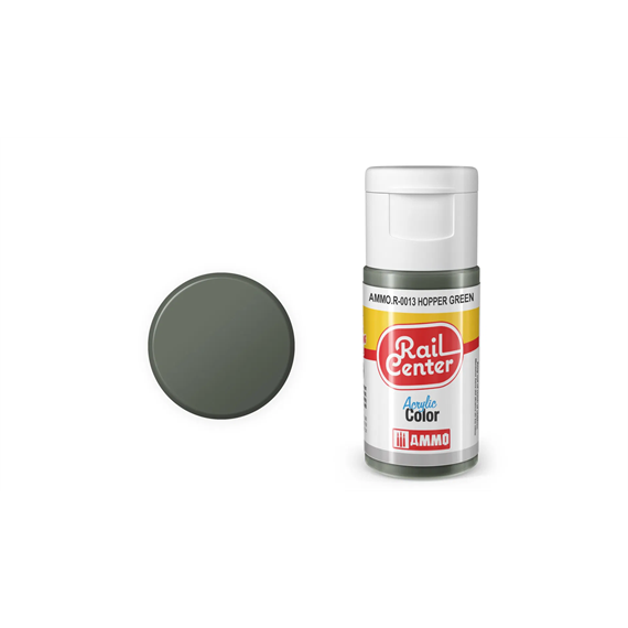 AMMO R-0013 Rail Center Hopper-Grün, matt, Acrylfarbe, 20 ml