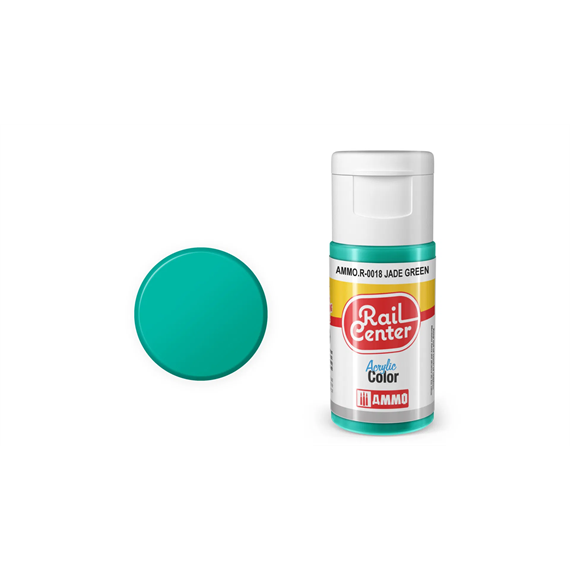 AMMO R-0018 Rail Center Jadegrün, matt, Acrylfarbe, 20 ml
