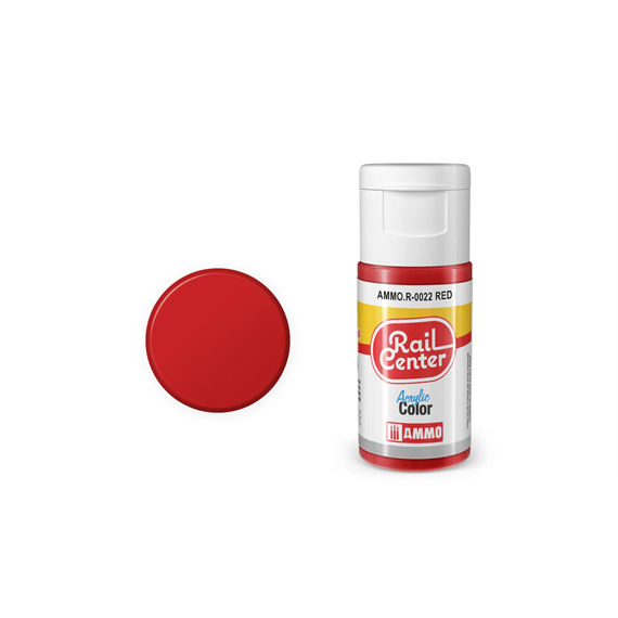AMMO R-0022 Rail Center Rot, matt, Acrylfarbe, 20 ml